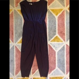 Eggplant dark Purple jumpsuit jumper romper